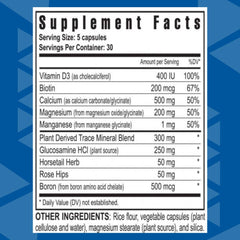 Youngevity Bone Building Formula bottle shows vegetarian capsules for plant-based bone health support.