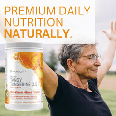 Youngevity BTT2.5 Tropical Tangerine powder ready to mix into your beverage.