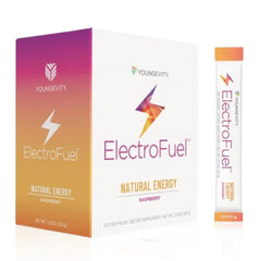 Youngevity ElectroFuel raspberry stick ready to mix for on-the-go hydration.