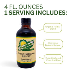 Label view showing dosage guidance for Youngevity Female Hormone Support.