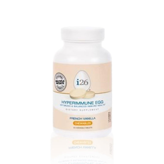 Youngevity i26 Hyperimmune Egg bottle showing immune support potential