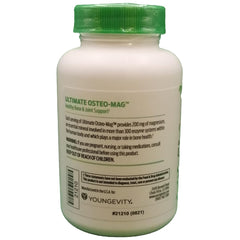 Youngevity Osteo-Mag label detailing magnesium and vitamin support