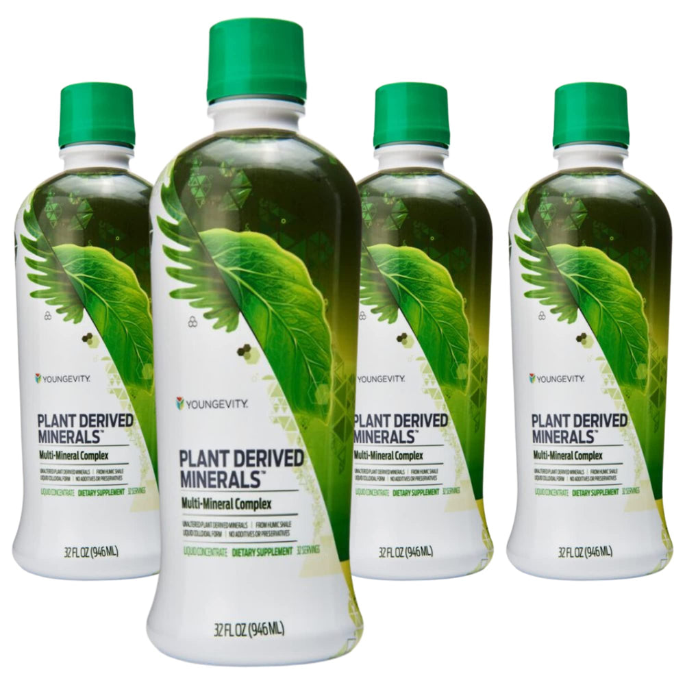 Youngevity Plant Derived Liquid Minerals bottle showing a rich mineral supplement for daily support.
