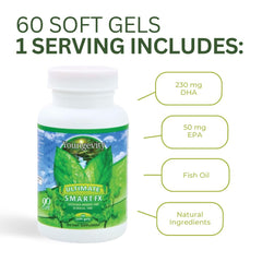 Youngevity S.M.A.R.T. FX label graphic showing omega-3 rich formula.