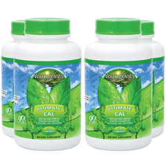 Youngevity Ultimate CAL bottle front view highlighting the calcium-based formula for bone support.