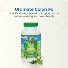Youngevity Ultimate Colon FX capsules close-up, plant-based ingredients support digestion.