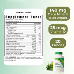 Youngevity Ultimate D-Stress label detail with ingredients and dosage information.