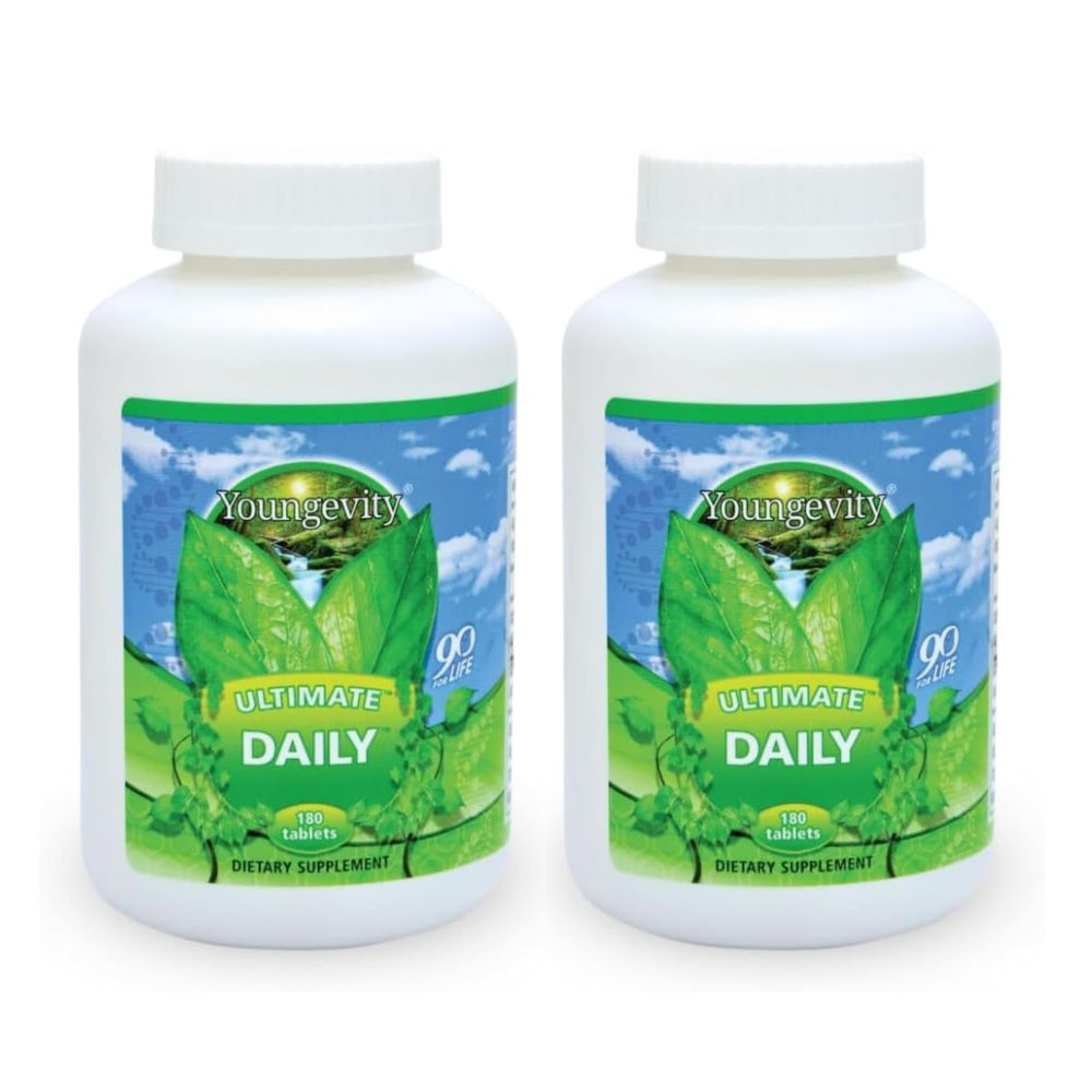 Youngevity Ultimate Daily Capsules bottle front shows complete daily nutrition.