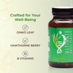 Youngevity Ultimate Daily Classic bottle with pills illustrates easy daily supplementation.
