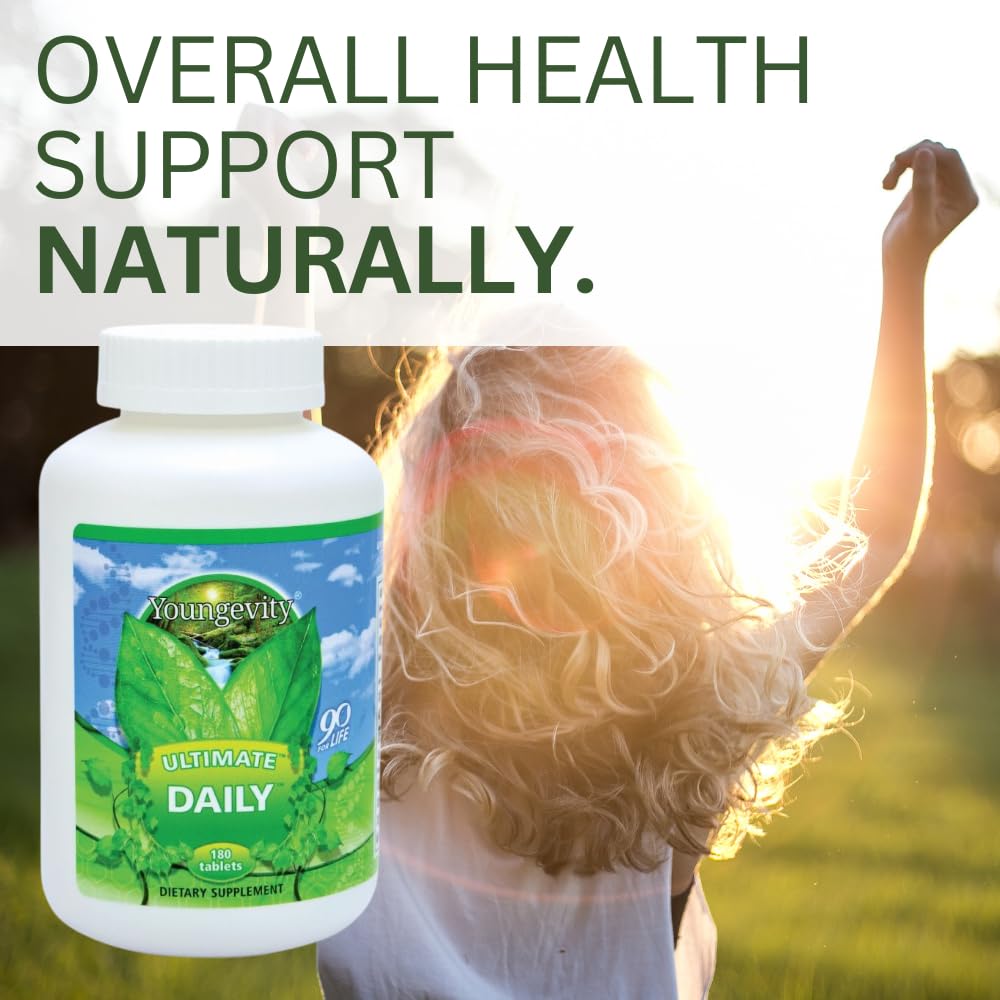 Youngevity Ultimate Daily label highlighting CoQ10 and vitamin lineup