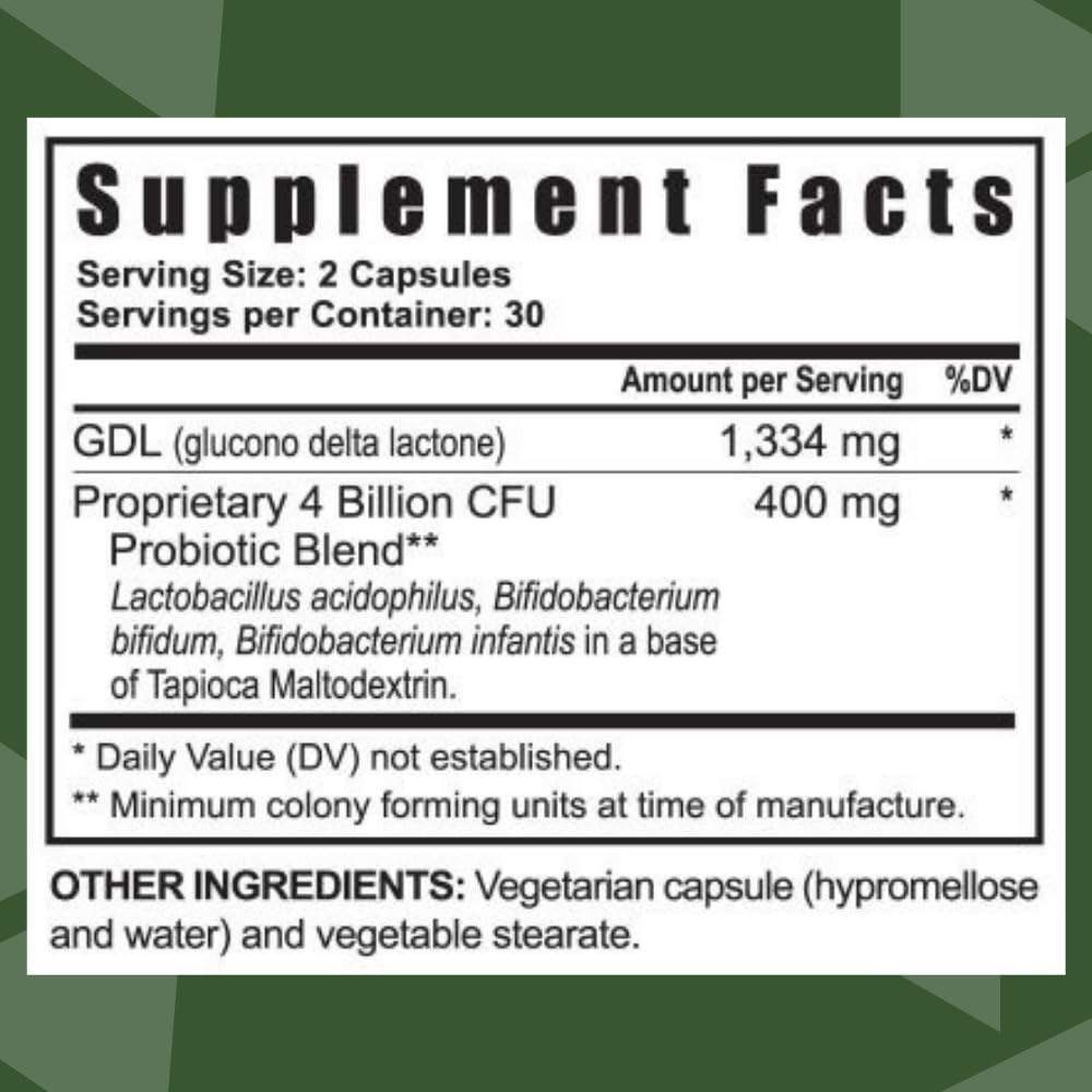 Youngevity Ultimate Flora FX bottle back shows ingredients and serving details for digestive health planning.