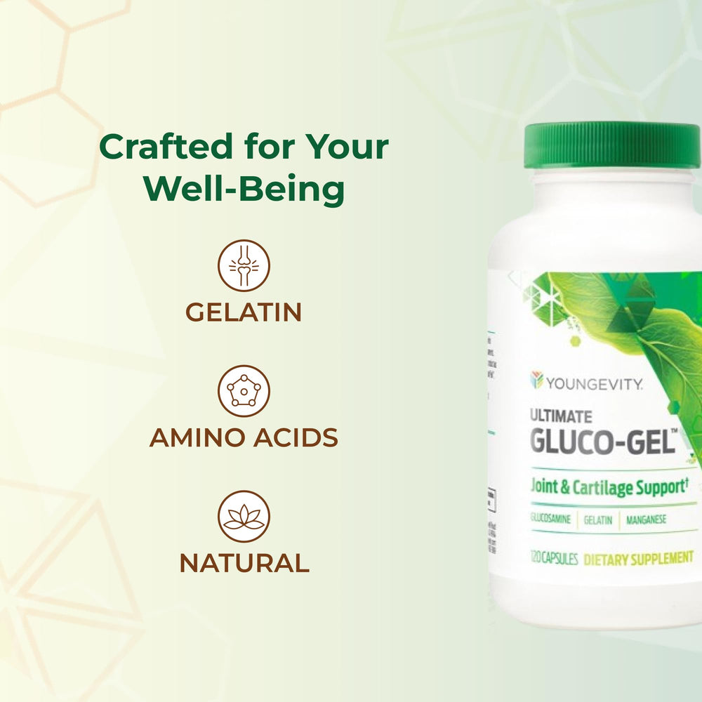Youngevity Ultimate Gluco-Gel manganese feature suggests bone health support