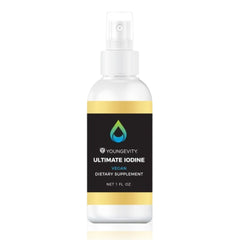 Youngevity Ultimate Iodine bottle front showing vegan liquid supplement for daily energy support