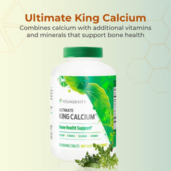Youngevity Ultimate King Calcium bottle back label showing usage guidance.
