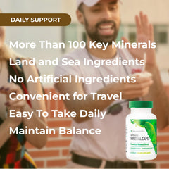 Youngevity Ultimate Mineral Caps ingredients label—humic shale and Aquamin seaweed sources.