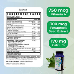 XeraTest label on bottle shows a hormone free plant based formula.