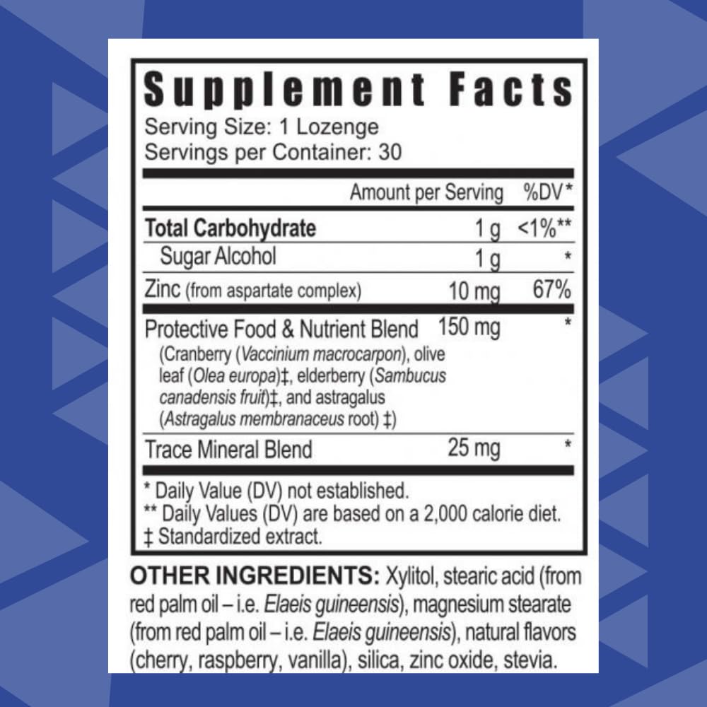 Closeup of Zinc Fx chewables with a tangy, delicious flavor.
