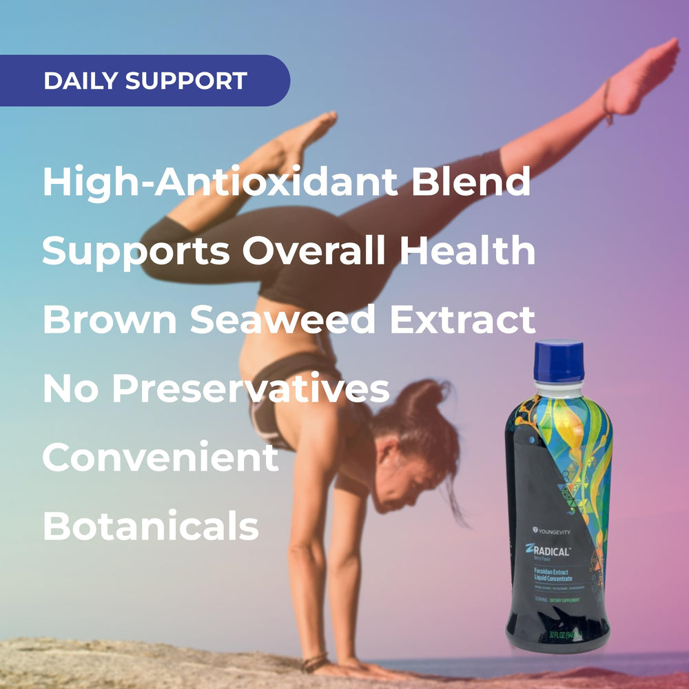 Youngevity ZRadical fucoidan sealed cap emphasizes freshness and quality