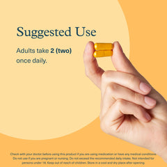 Youtheory Turmeric Extra Strength bottle-back lists dosage and brand promise.