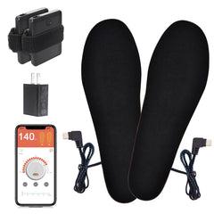 YPJIAJV heated insoles shown during skiing and hunting for winter comfort.