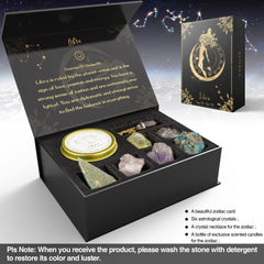 YTENTE zodiac healing stones kit with six crystals for energy and décor.