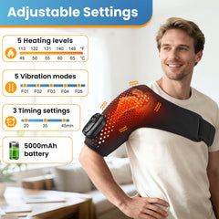 YUANBO shoulder wrap displays temperature and battery life for simple control.