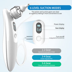 YudaYuiw vacuum with enlarged storage tip for more earwax capture