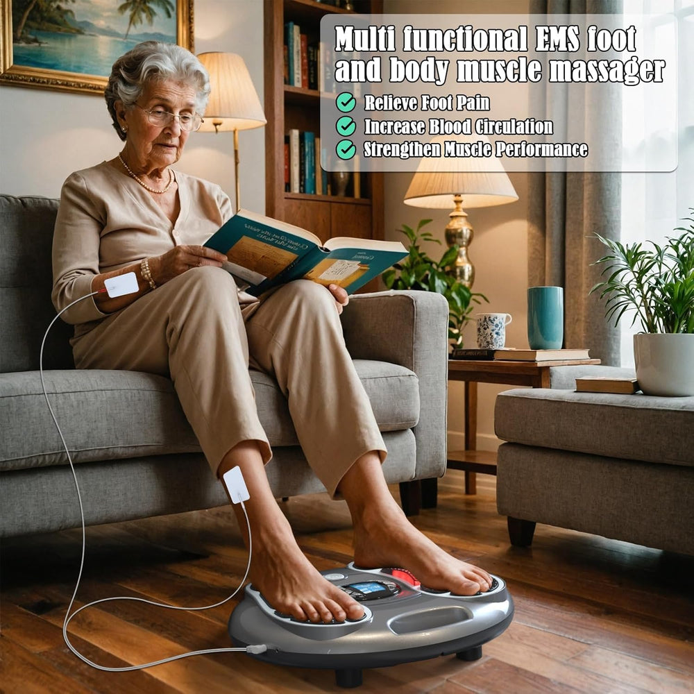 Yuiisenn EMS-TENS foot massager with kneading roller designed for targeted relief