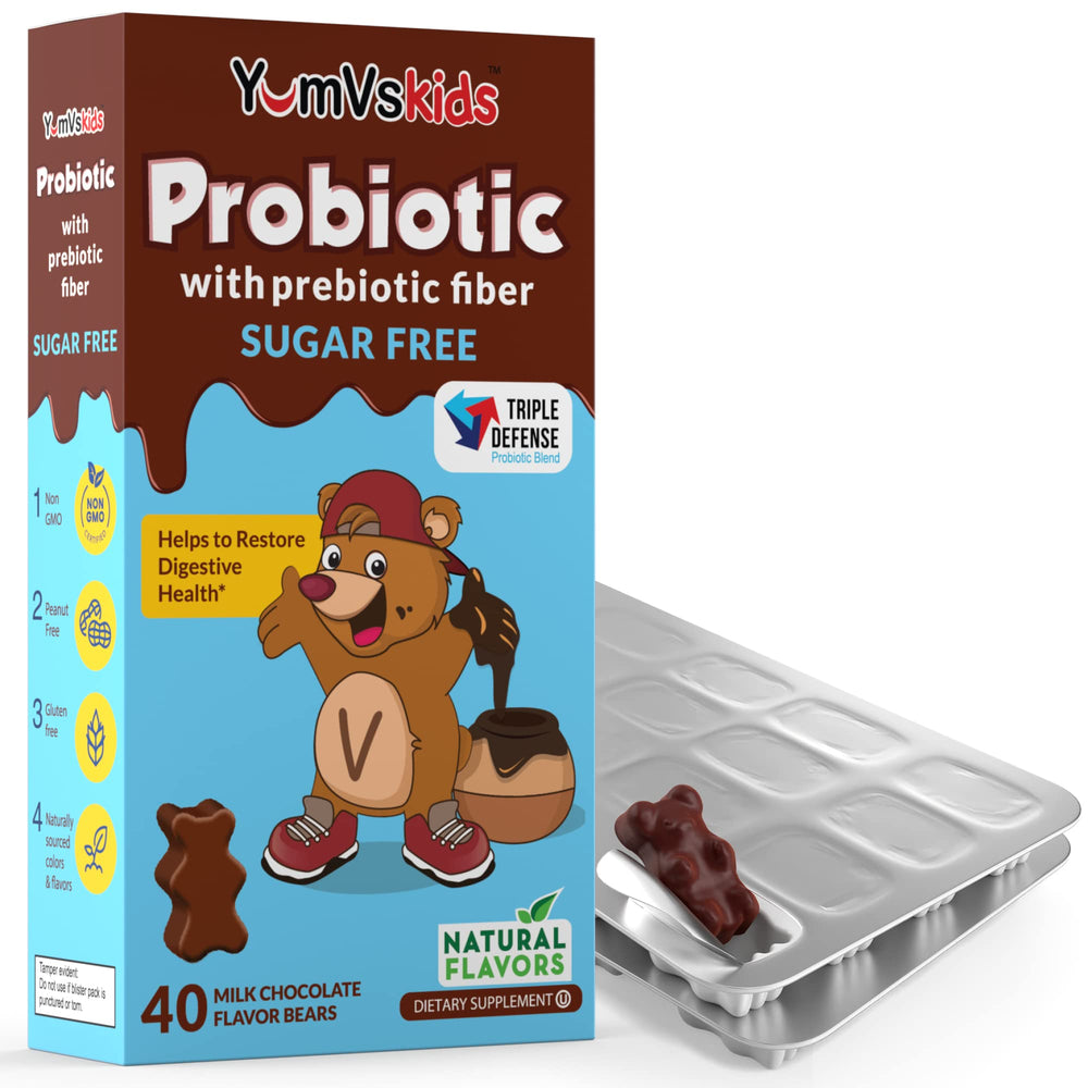 YUM-V'S probiotic chocolate for daily digestive support
