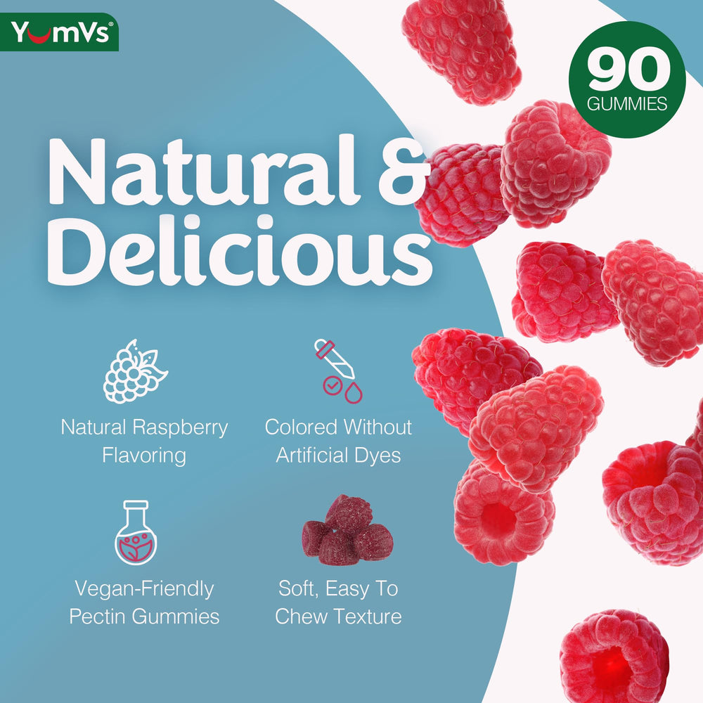 Three gummies daily usage cue for YUM-V'S simple daily routine.