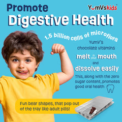YUM-V'S foil packets for travel, convenient probiotic doses