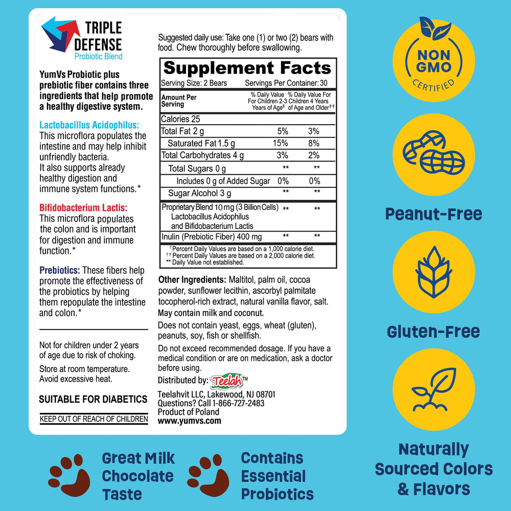 YUM-V'S sugar-free chocolate bears, kid-friendly and tasty