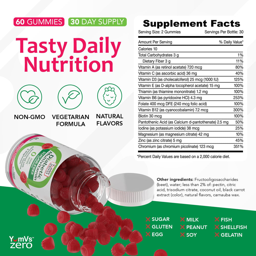 Two-pack box of YUM-V'S sugar-free gummies for daily use