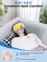 Two heating levels on YunRayo eye massager for soothing warmth during breaks