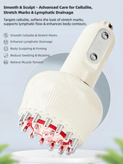 Yuonry anti-cellulite massage tool on legs and arms, delivering heat and vibration for smoothing