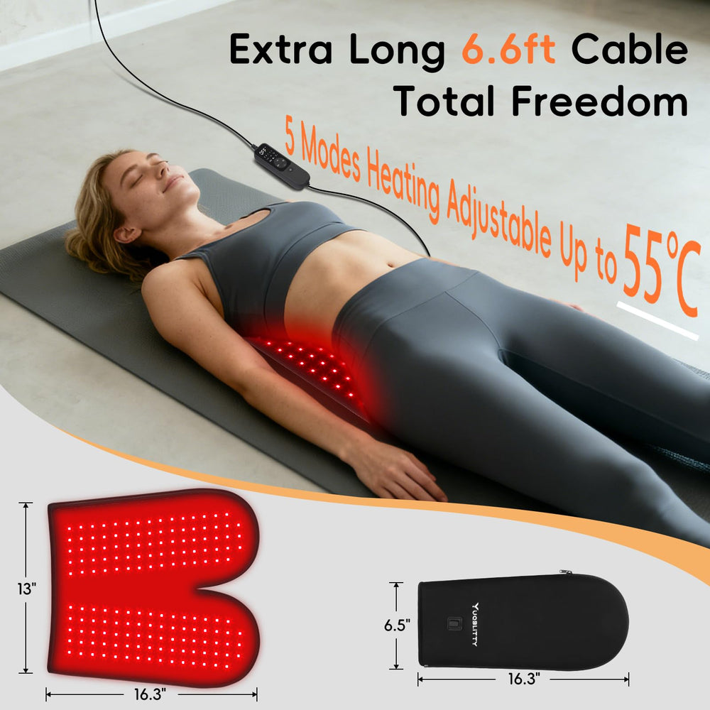 YUQBLITTY dual-wavelength 660nm and 850nm lights for deeper warmth
