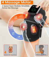 YUQBLITTY adjustable straps extended fit image demonstrates secure sizing for most knees.