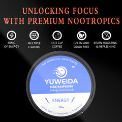 YUWEIDA blueberry pouch can front view highlighting portable energy.