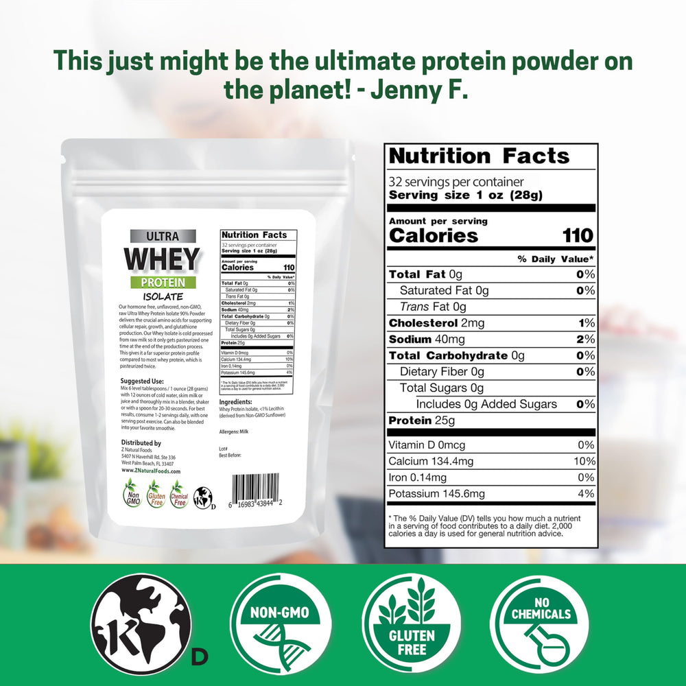 Ultra Whey Isolate scoop ready to blend into shakes