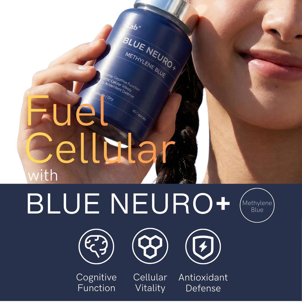 ZAB Methylene Blue capsules glass bottle close-up for quality