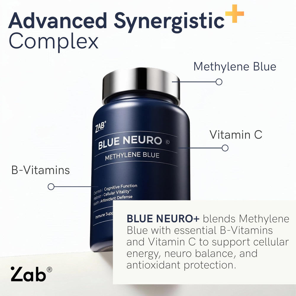 ZAB Methylene Blue capsules packaging for storage and freshness