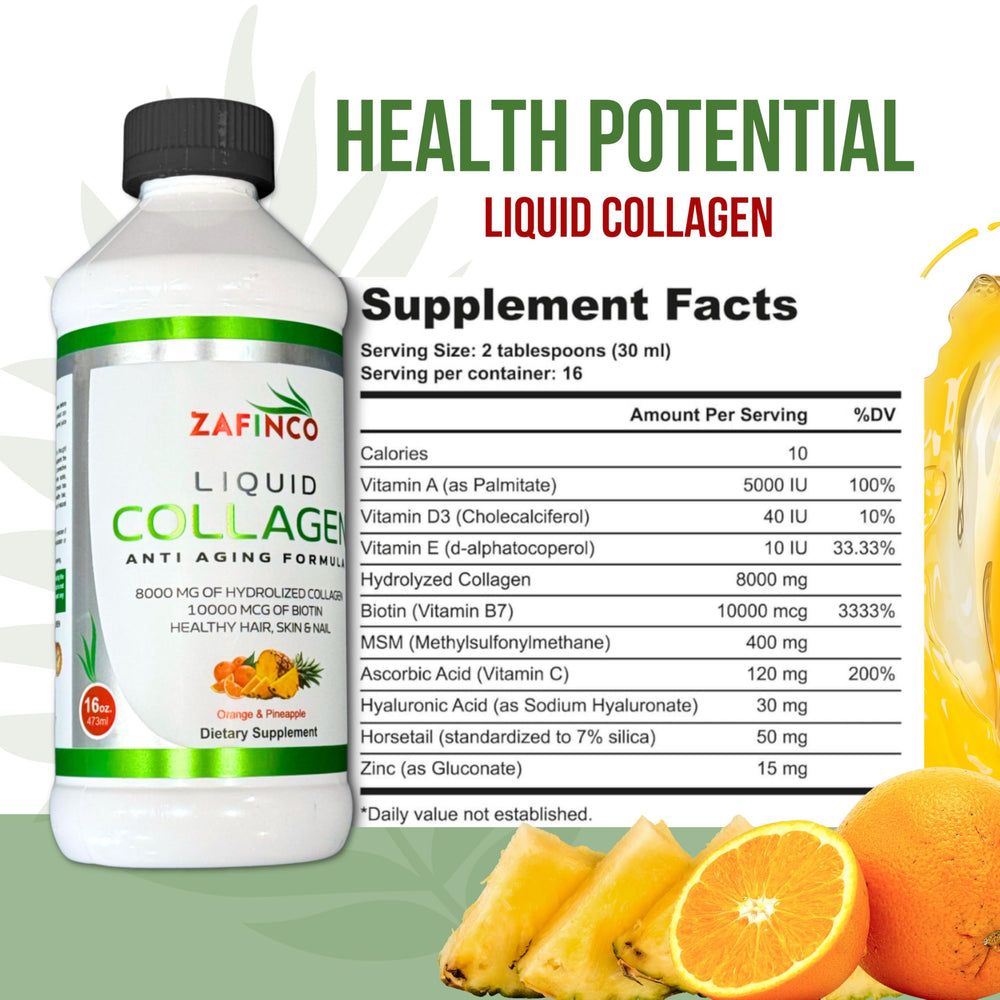 ZAFiNCO Pine'O'Range ingredients include hyaluronic acid and collagen.
