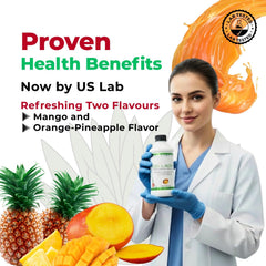ZAFiNCO mango pour demonstrates a convenient daily serving for collagen intake.