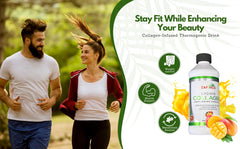 ZAFiNCO Pine'O'Range liquid collagen pour into glass for a healthy routine.