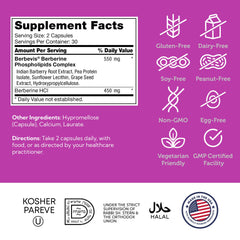 Zahler Berberine made-in-USA facility tag emphasizing quality.