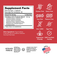Zahler BioDophilus100 prebiotic fructooligosaccharides supporting gut nourishment