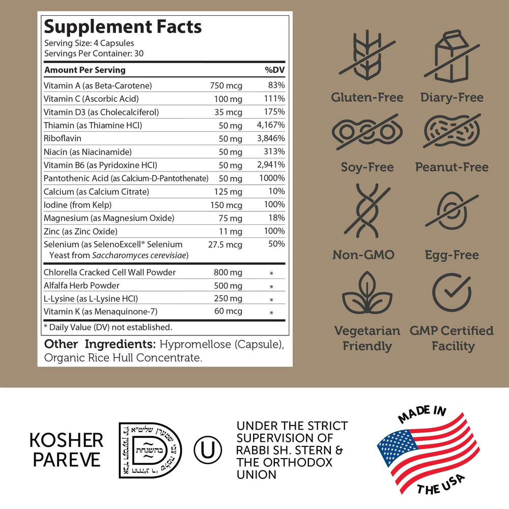 Zahler Height Factor capsules-closeup highlighting easy-to-swallow daily capsules
