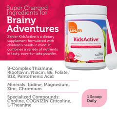 Zahler KidsActive serving scoop for precise dosing.