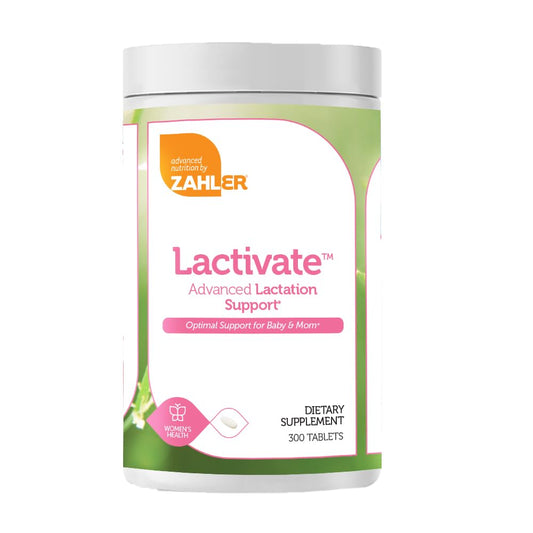 Zahler Lactivate bottle front for daily lactation support