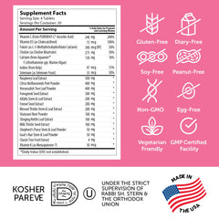 Zahler Postnatal Flow label detail with non-GMO claim